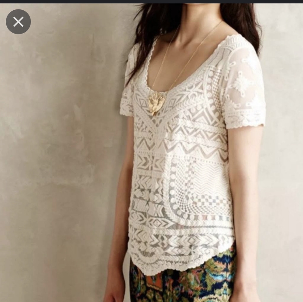 Anthropologie Lace Top Meadow Rue